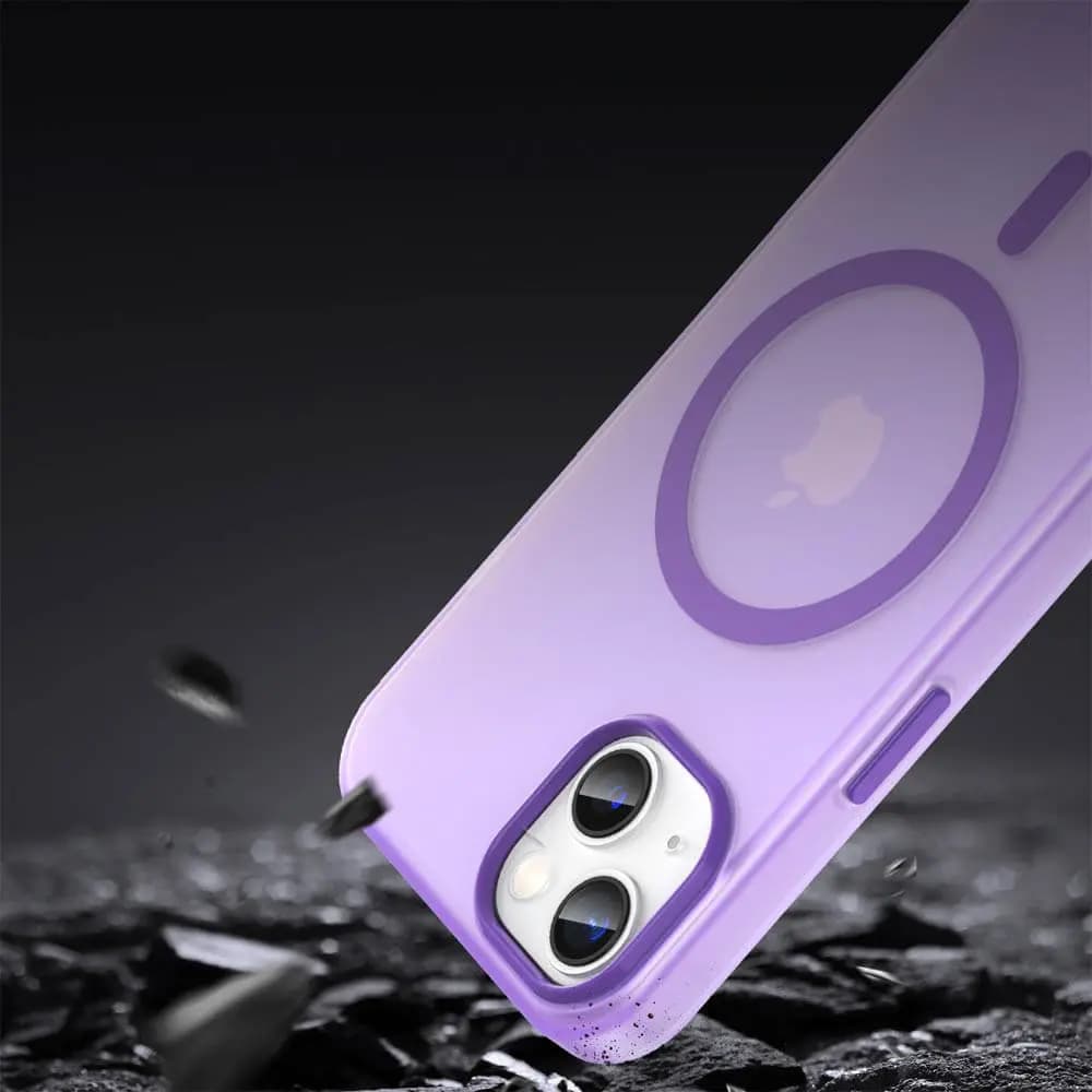 Coque MagSafe bi-matière – iPhone 13 – PROTECT MF-006 Violet Foncé - Vue 4