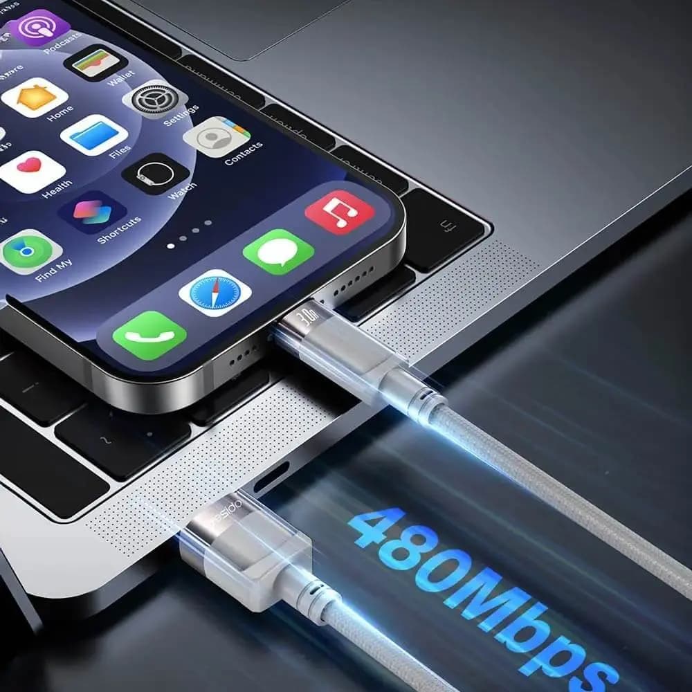 Câble USB-A vers USB-C magnétique 18W 1m – Yesido CA173 Noir - Vue 4