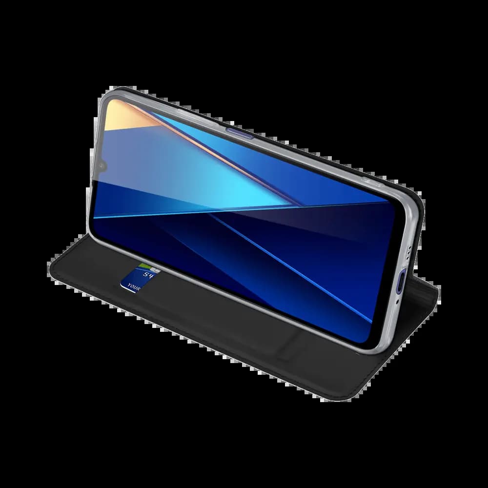 Housse folio Xiaomi Poco C65 / Redmi 13C porte-carte – Dux Ducis Skin Pro Noir - Vue 4