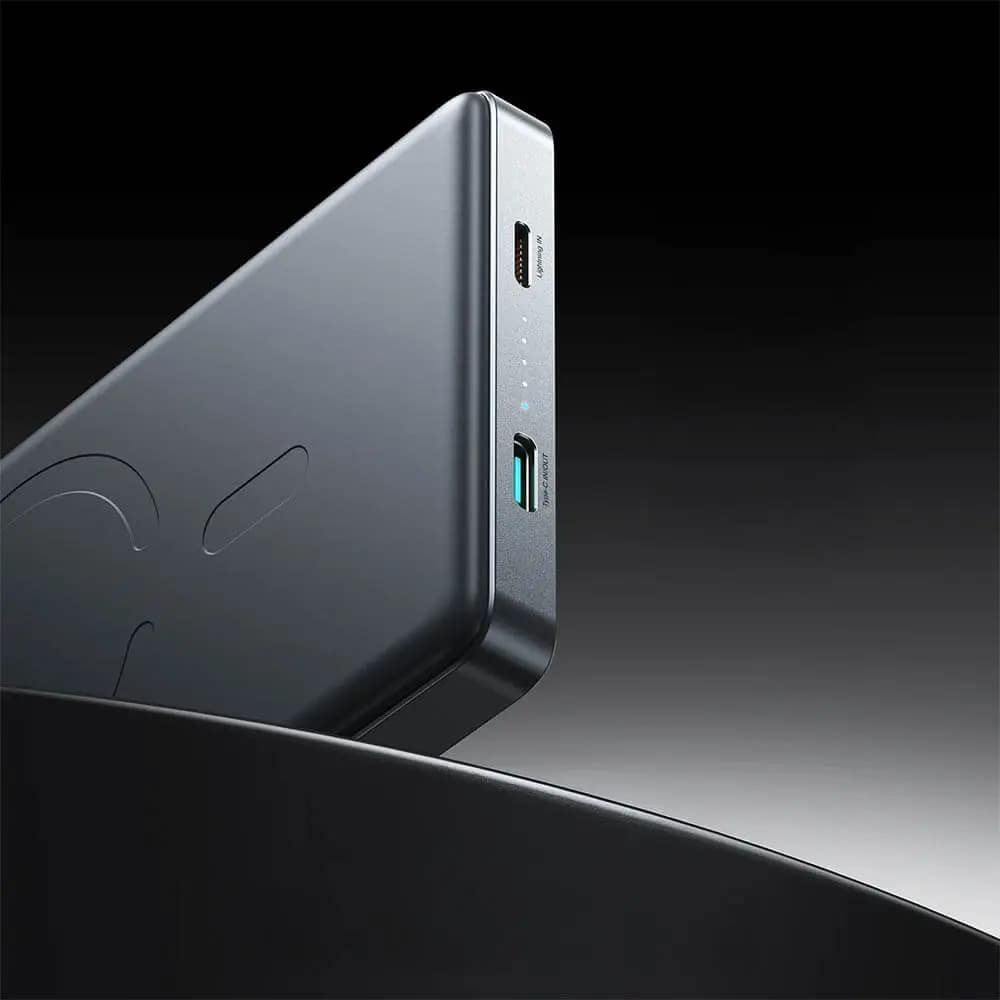 Batterie Externe magnétique 10000mAh 22.5W ultra fine - JOYROOM JR-PBM08 Pro Titane Naturel - Vue 3