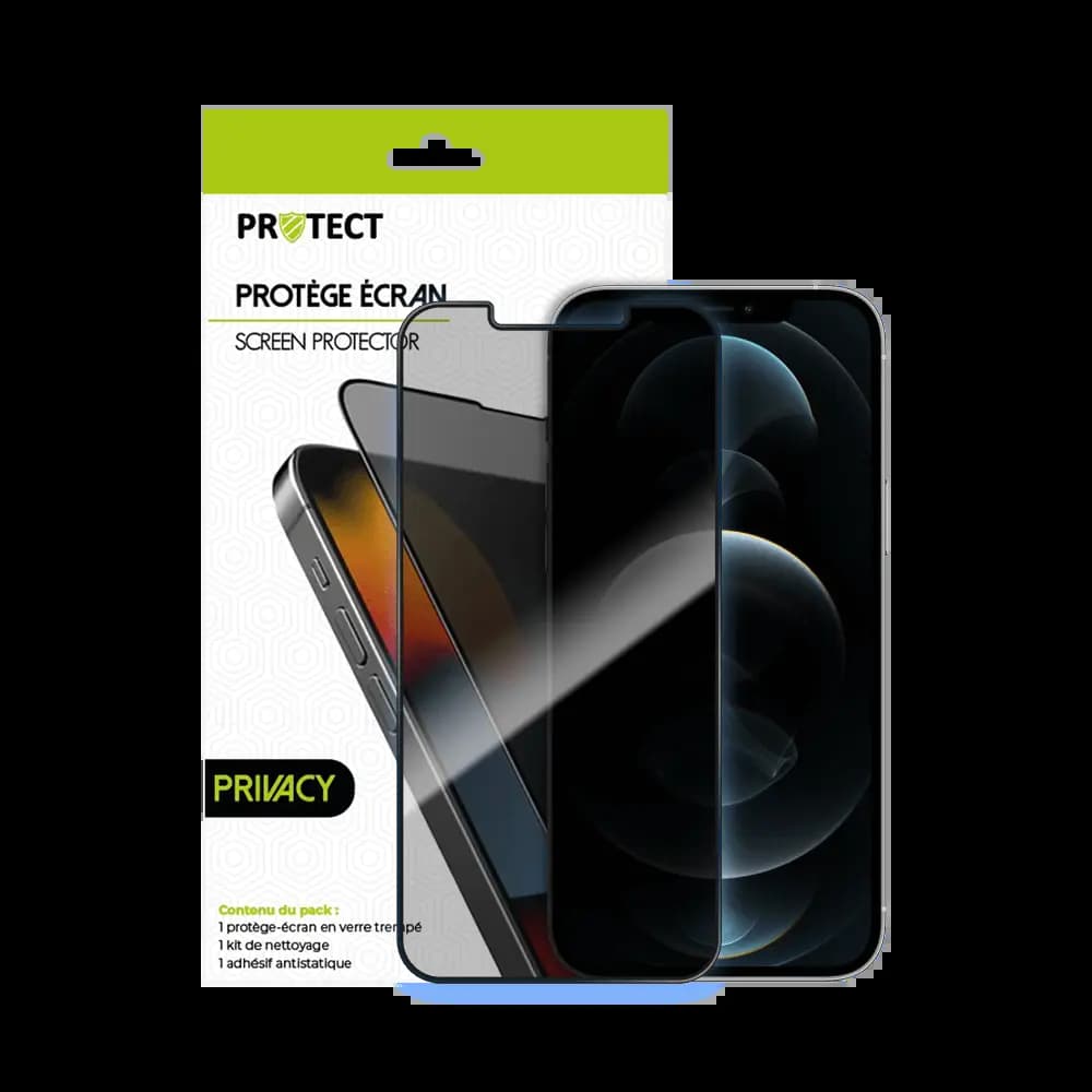 Verre trempé anti-espions 9H – iPhone 12 Pro Max – PROTECT Transparent - Vue 2