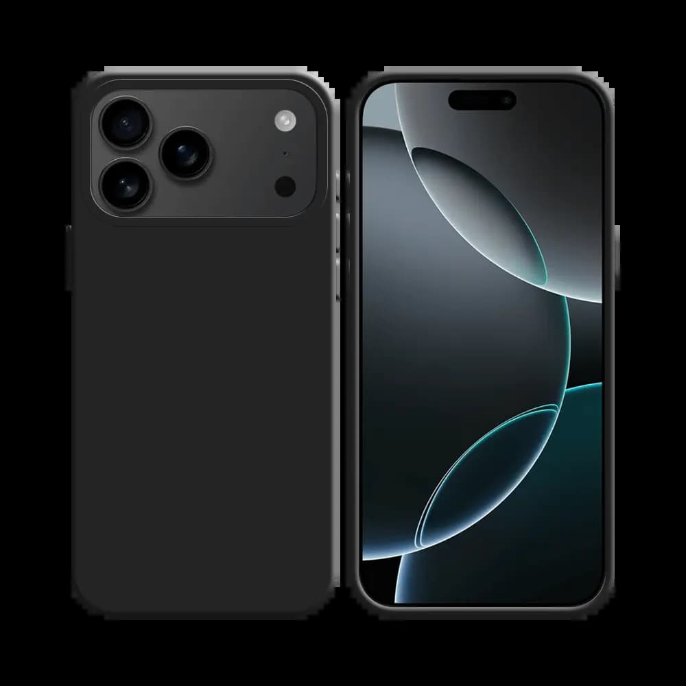 Coque silicone iPhone 17 Pro - Noir