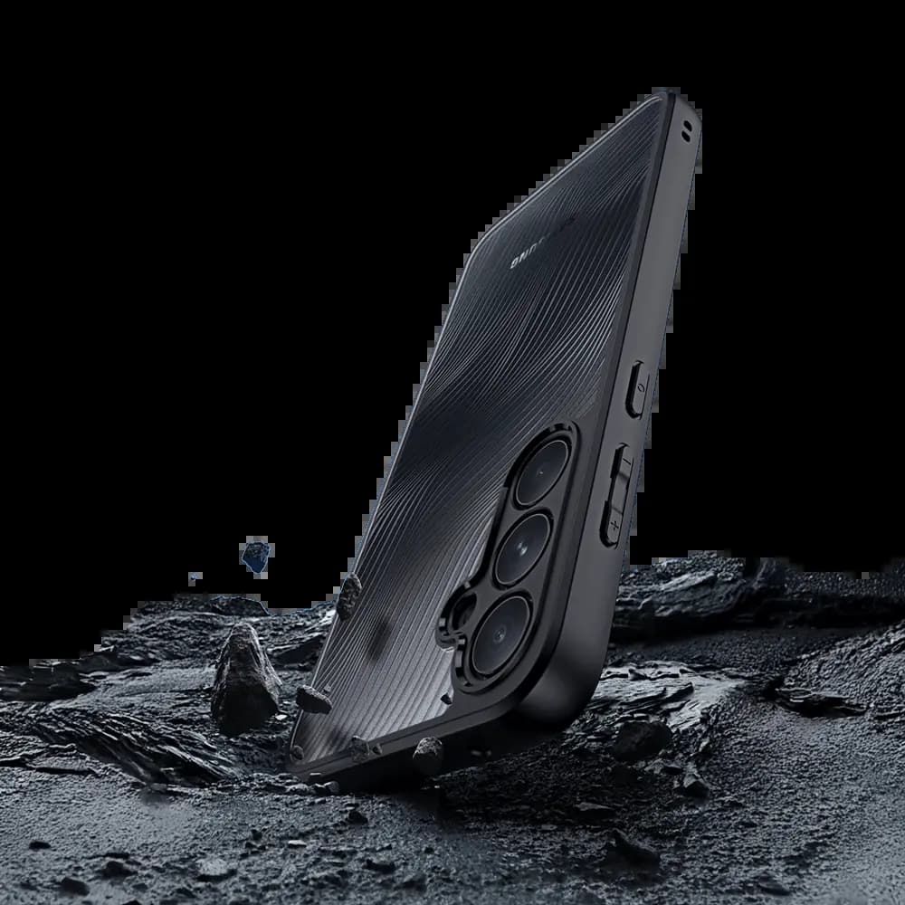 Coque anti-chocs finition mate Samsung Galaxy A35 5G - Dux Ducis Aimo Noir - Vue 4