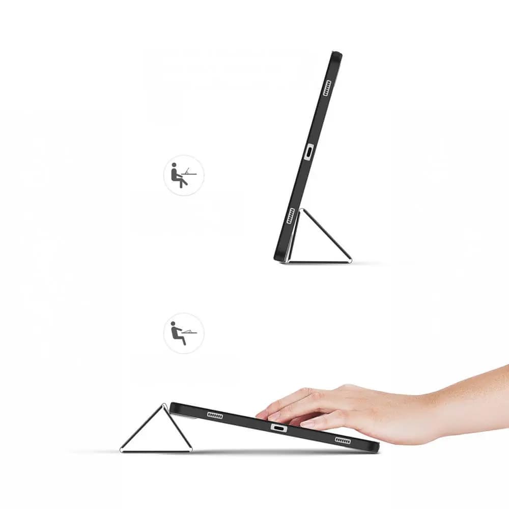 Housse folio Samsung Galaxy Tab S9 avec dos transparent & porte-stylet - Dux Ducis Toby Rose - Vue 3