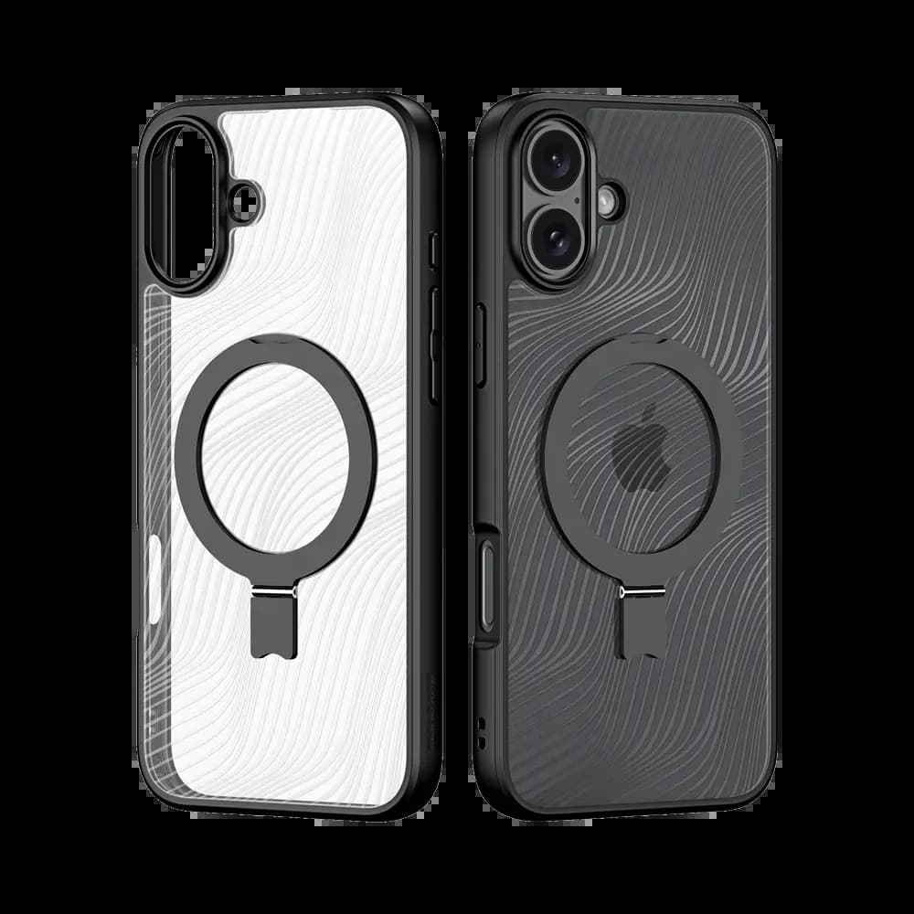 Coque MagSafe avec support – iPhone 16 – Dux Ducis Aimo Mag Noir - Vue 2