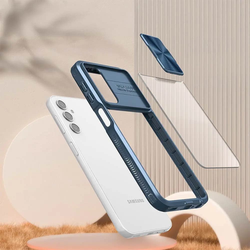 Coque avec cache caméra – Samsung Galaxy A17 5G – PROTECT IE027 Bleu Marine - Vue 4