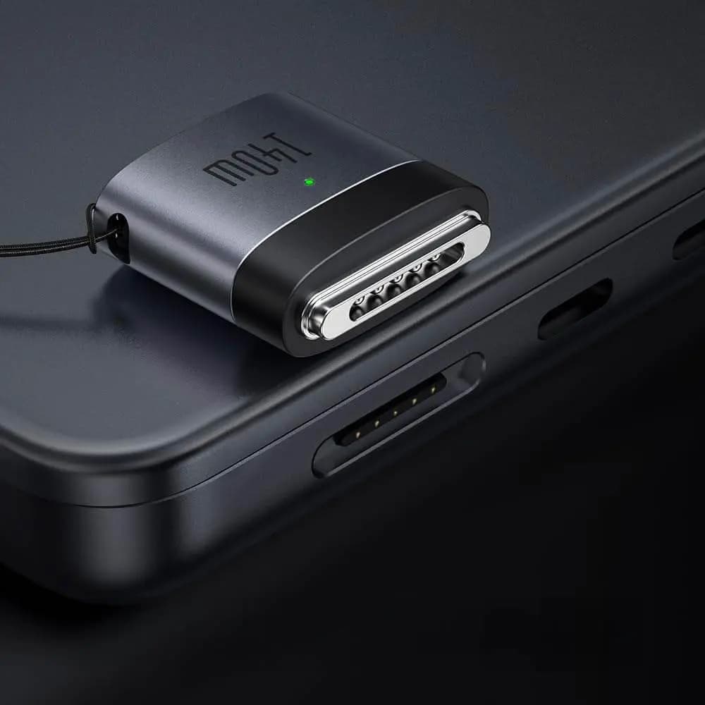 Adaptateur USB-C femelle vers MagSafe 3 mâle 140W -  Mcdodo OT-6850 Gris - Vue 4