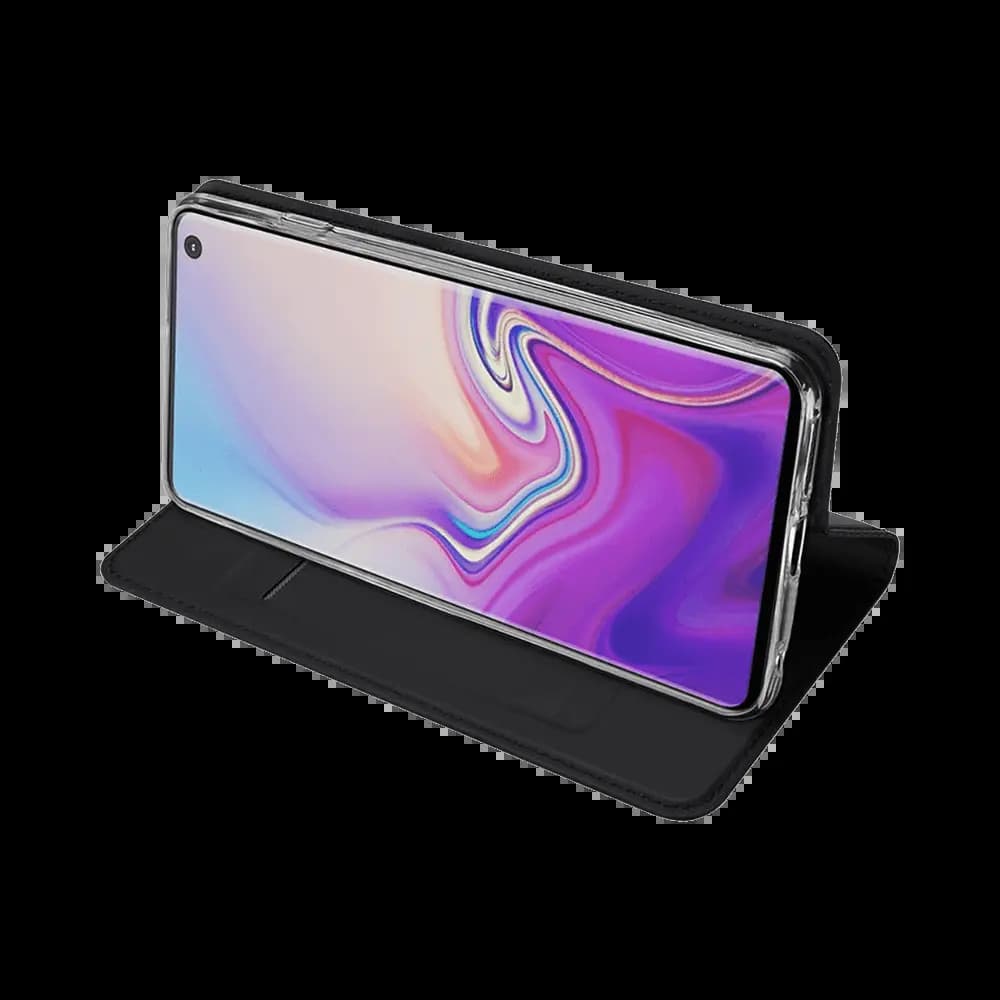 Housse folio Samsung Galaxy S10 porte-carte – Dux Ducis Skin Pro Noir - Vue 4