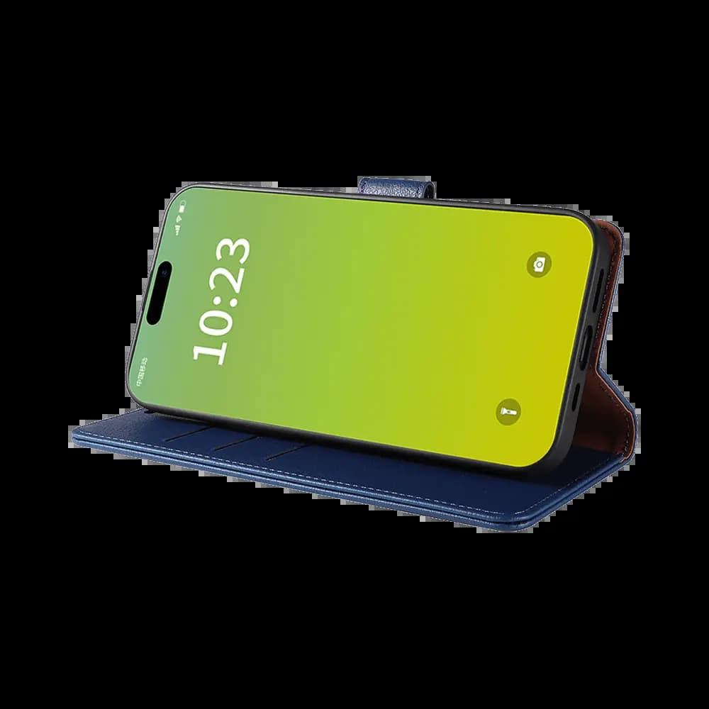 Housse folio anti-RFID iPhone 15 Plus – PROTECT IP011 Bleu Marine - Vue 5