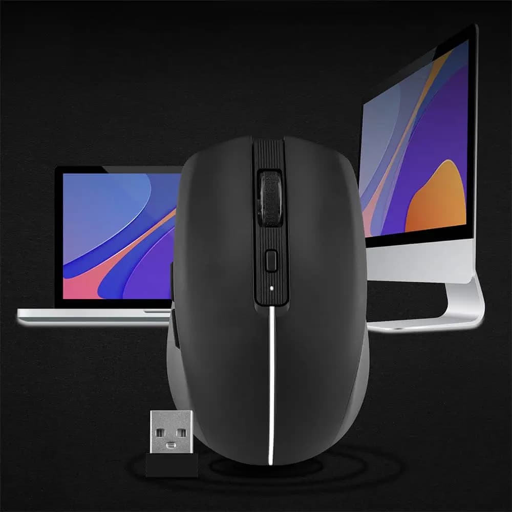 Souris sans fil T'nb Dual Connect rechargeable (Bluetooth + USB) - Noir - Vue 3