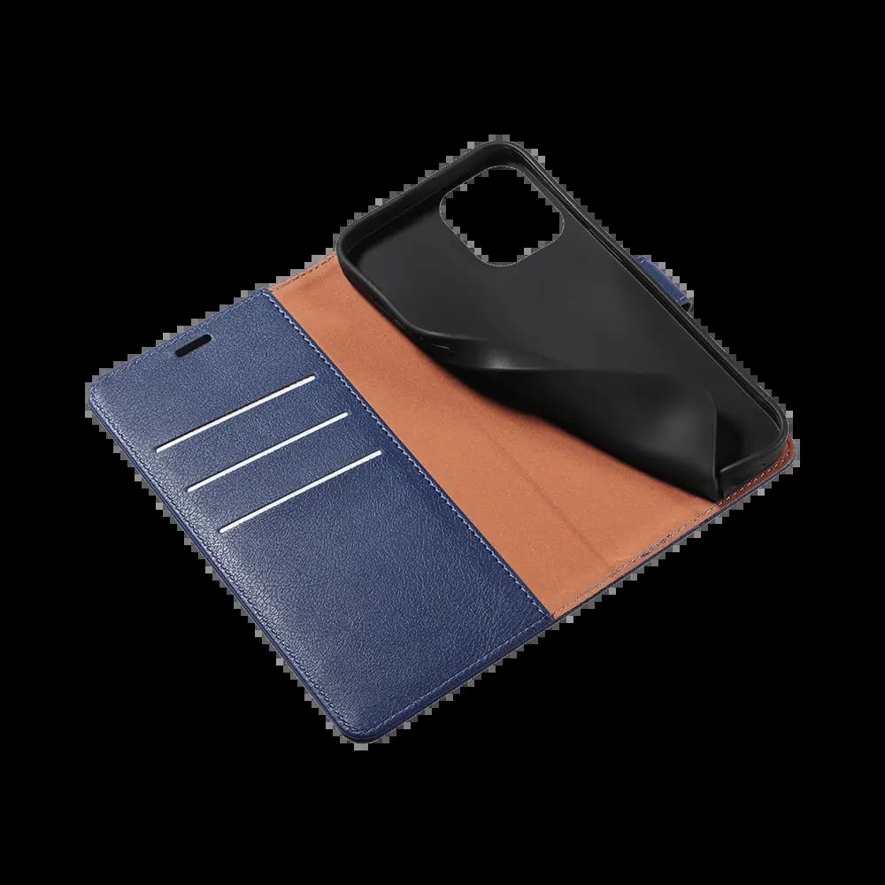 Housse folio anti-RFID iPhone 12 Pro Max – PROTECT IP011 Bleu Marine - Vue 4