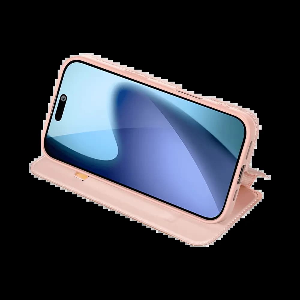 Housse folio iPhone 17 porte-carte – Dux Ducis Skin Pro Rose - Vue 4