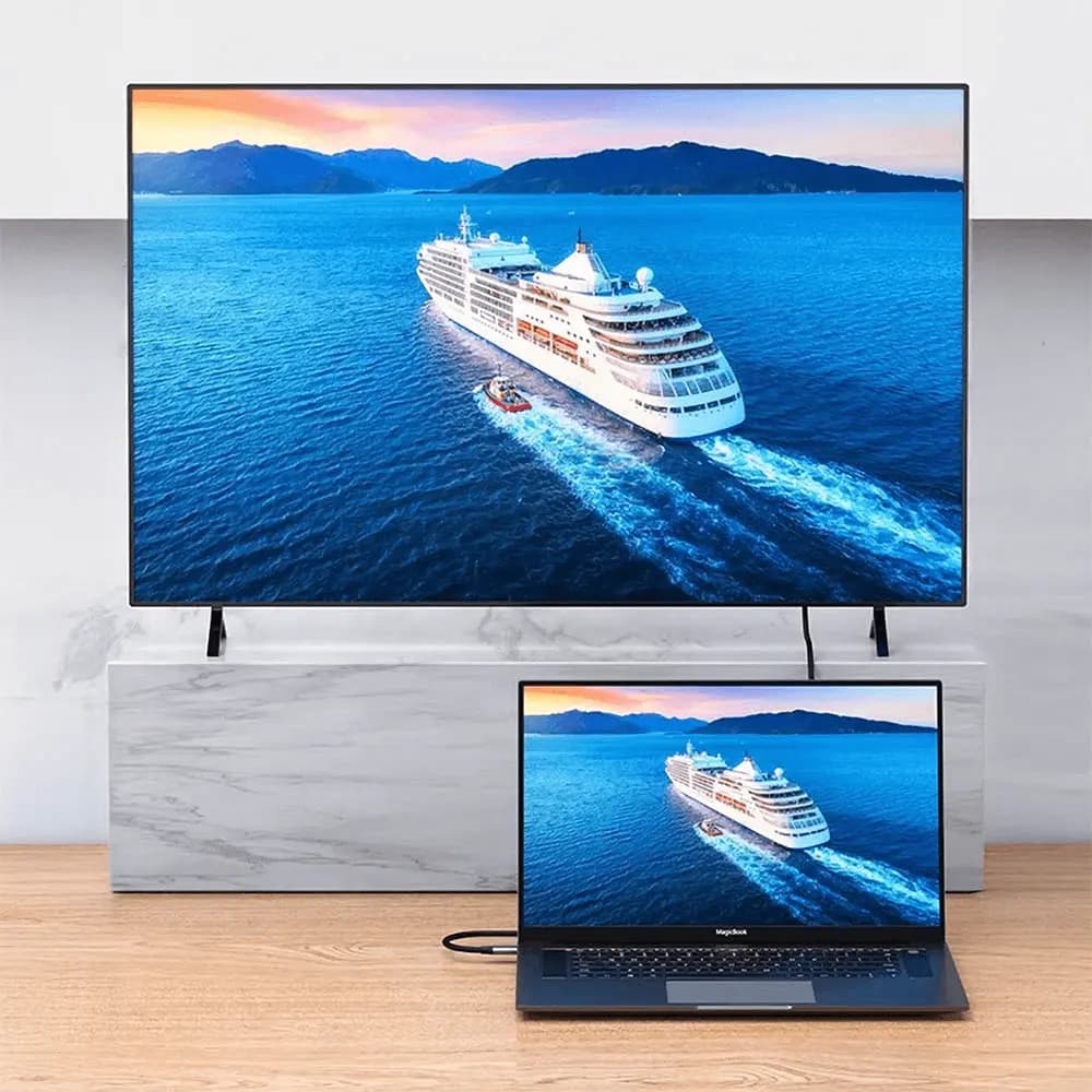 Câble USB-C vers DisplayPort 8K & 4K 144Hz nylon tressé - 2m - Vue 2