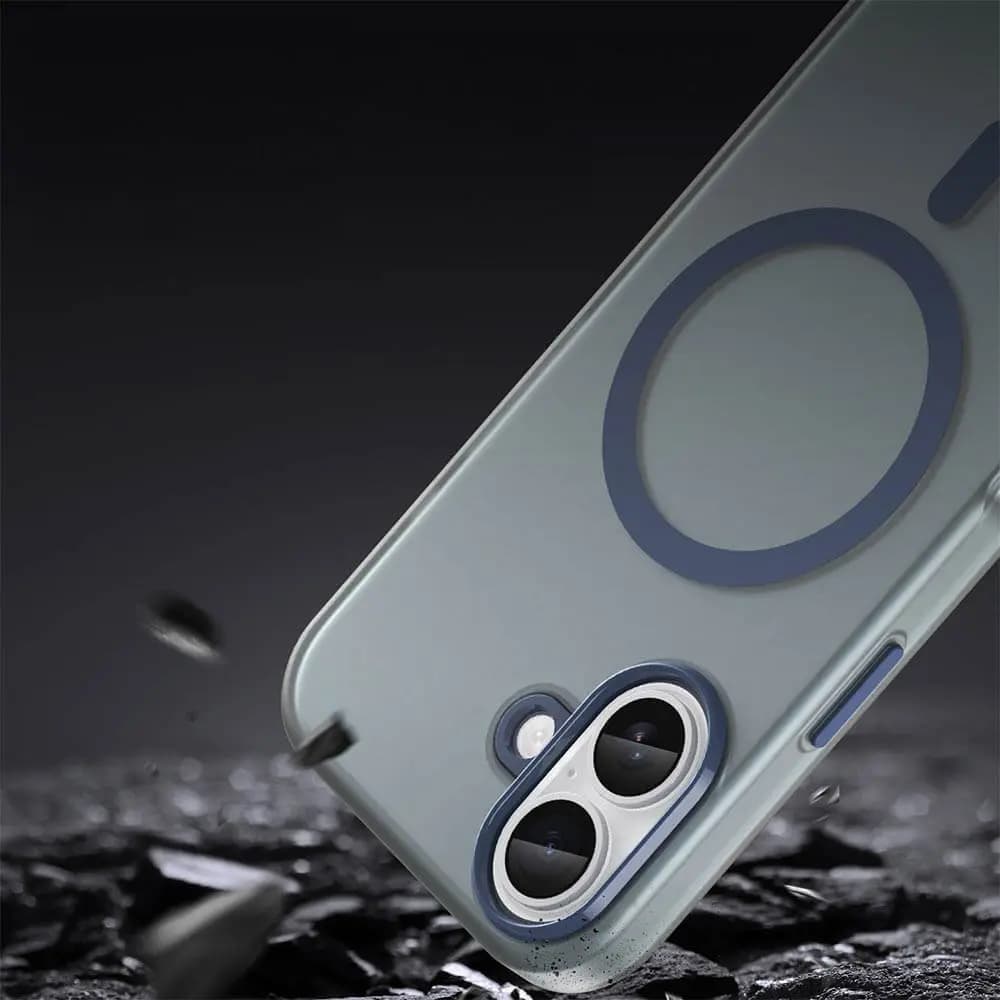 Coque MagSafe bi-matière – iPhone 17 – PROTECT MF-006 Bleu Marine - Vue 4