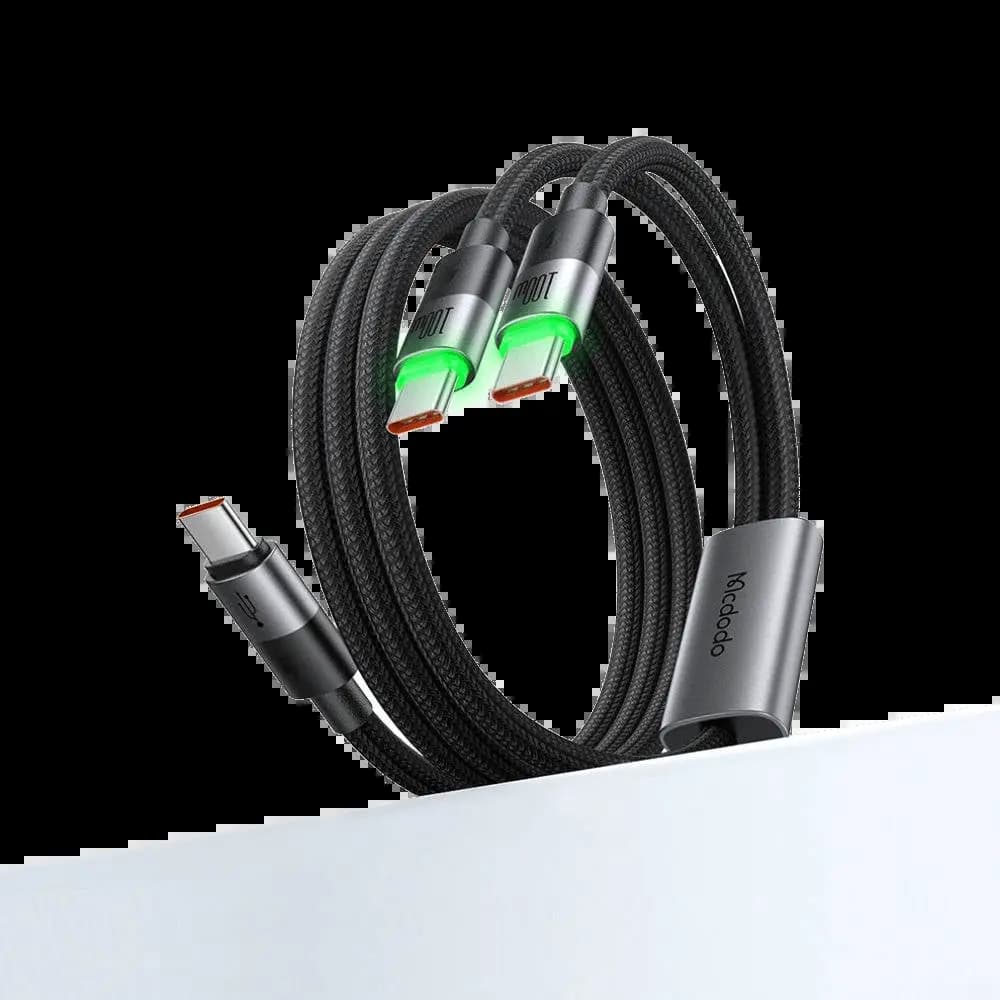 Câble USB-C 100W Double USB-C 1.5m – Mcdodo CA-6740 Noir - Vue 4