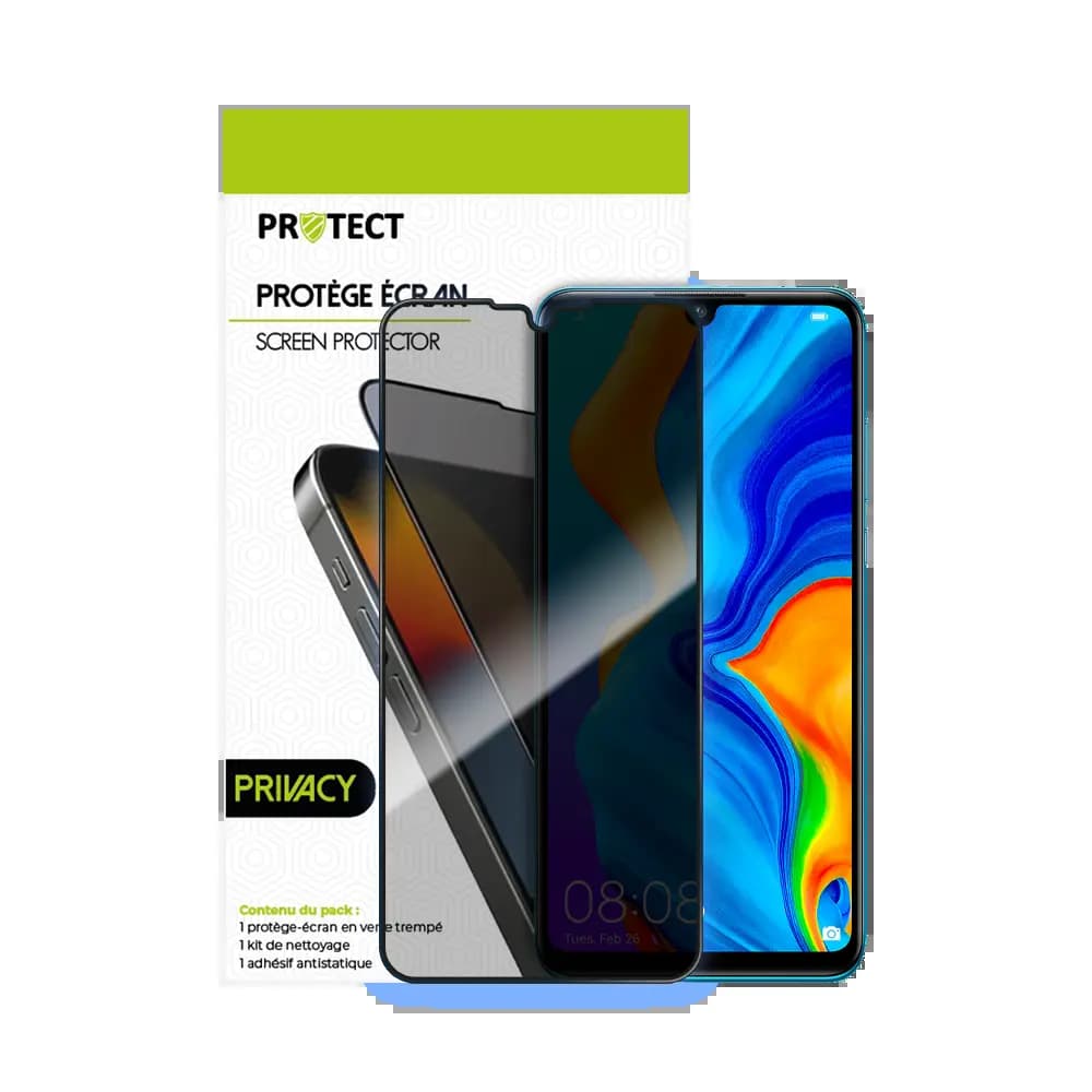 Verre trempé anti-espions 9H – Huawei P30 Lite – PROTECT Transparent - Vue 2