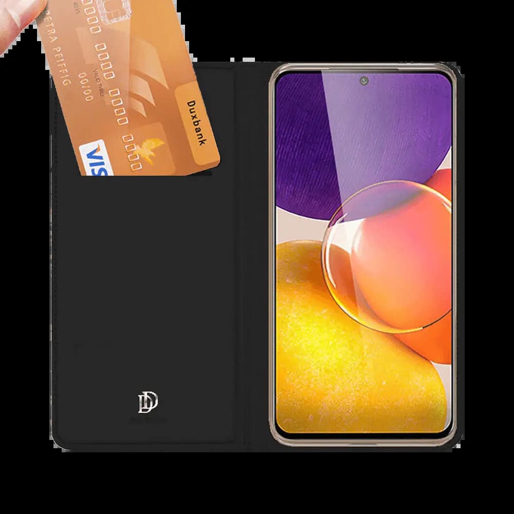Housse folio Samsung Galaxy A82 5G porte-carte – Dux Ducis Skin Pro Noir - Vue 2