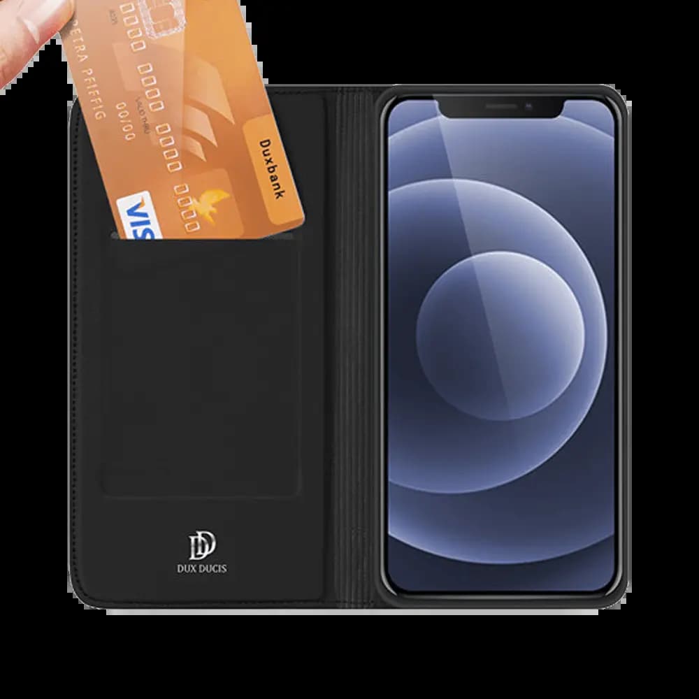 Housse folio iPhone 12 / 12 Pro porte-carte – Dux Ducis Skin Pro Noir - Vue 2