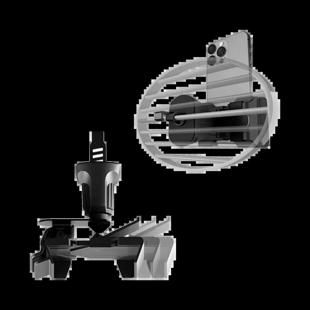 Support smartphone universel Phoneside CarClip - fixation hybride voiture et écran PC - Vue 2