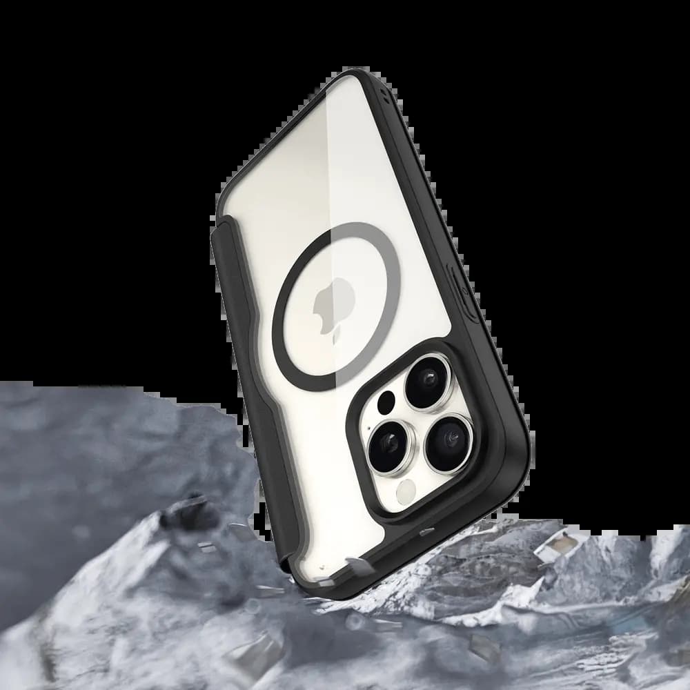 Housse folio MagSafe iPhone 15 Pro – Dux Ducis Skin X Pro Violet - Vue 4