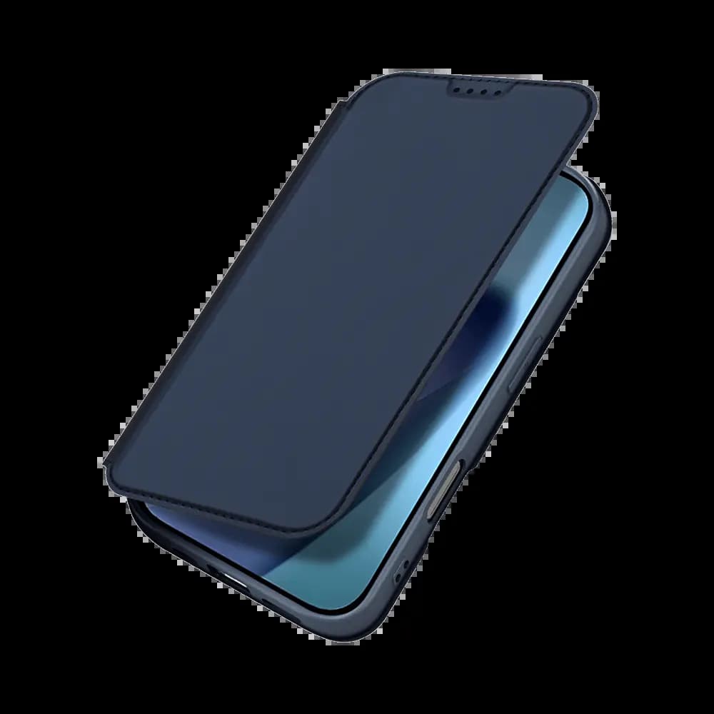 Housse folio iPhone 17 porte-carte – Dux Ducis Skin Pro Bleu - Vue 3