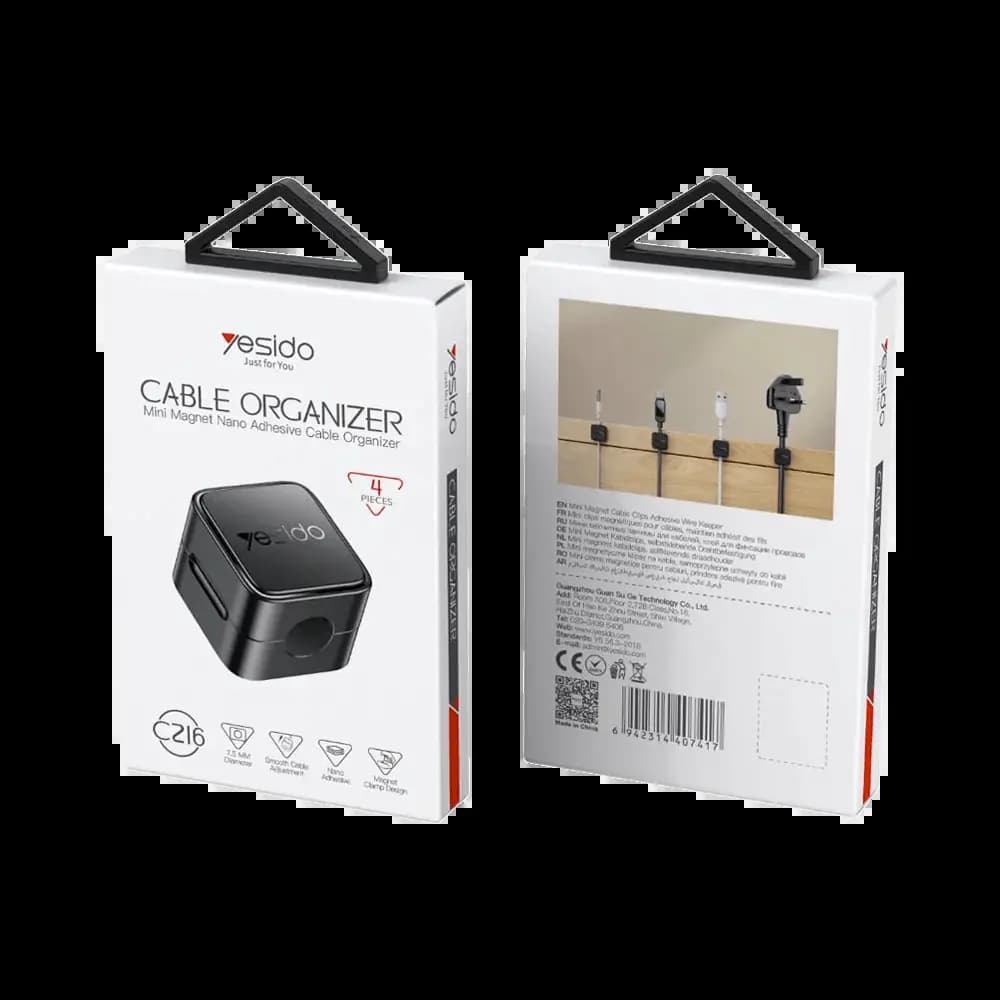 Organisateur de câble Yesido C216 x4 Noir - Vue 3