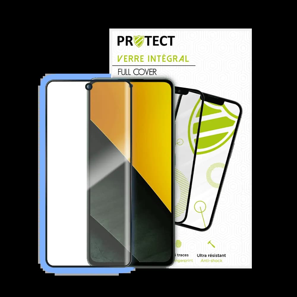 Verre trempé intégral 5D 9H – protection écran Xiaomi Poco M7 Pro 5G – PROTECT Noir - Vue 2