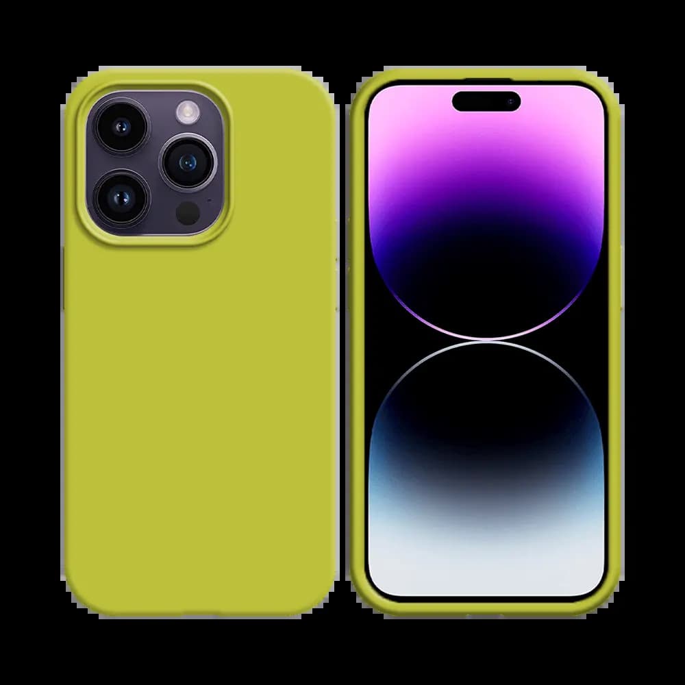 Coque silicone iPhone 14 Pro - Jaune