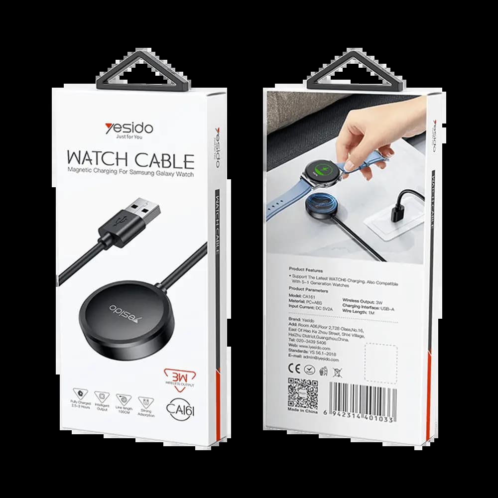 Pad de Charge à Induction Yesido pour Galaxy Watch Noir - Vue 3