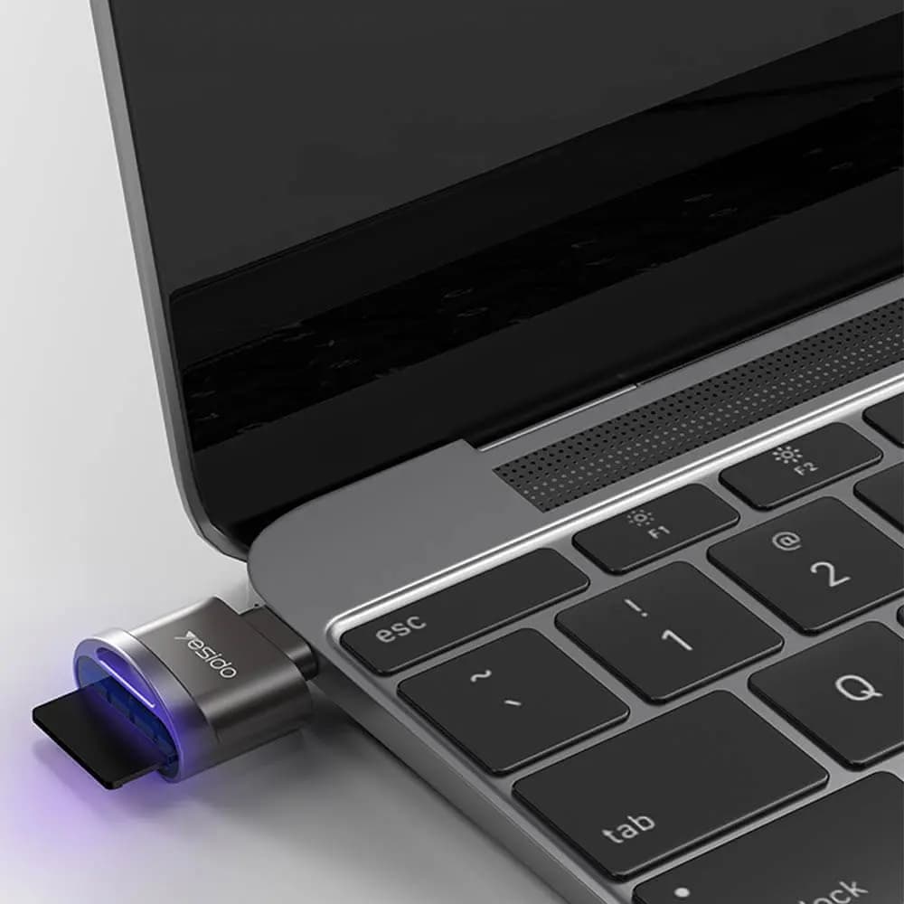 Lecteur de carte microSD vers USB-C - Yesido GS19 Noir - Vue 5