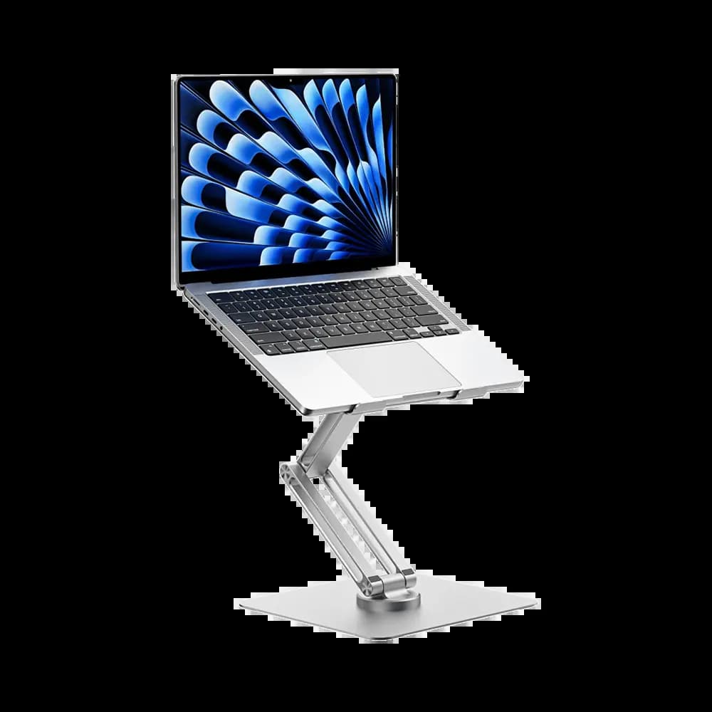 Support ordinateur portable et tablette Wiwu - socle rotatif et pliable Argent - Vue 3
