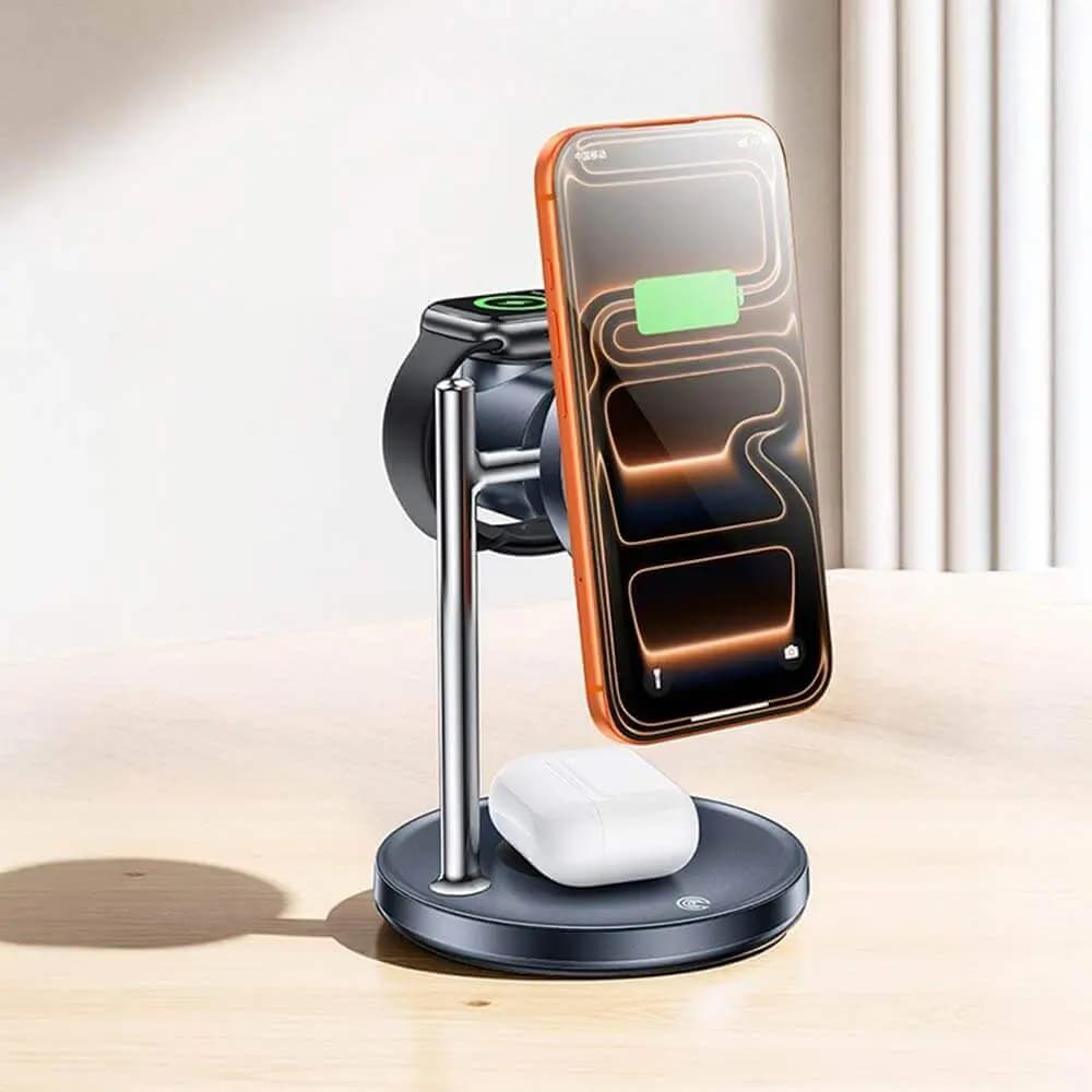 Station de charge sans fil Qi2 32.5W 3 en 1 magnétique & rapide - Yesido DS40 - Vue 4