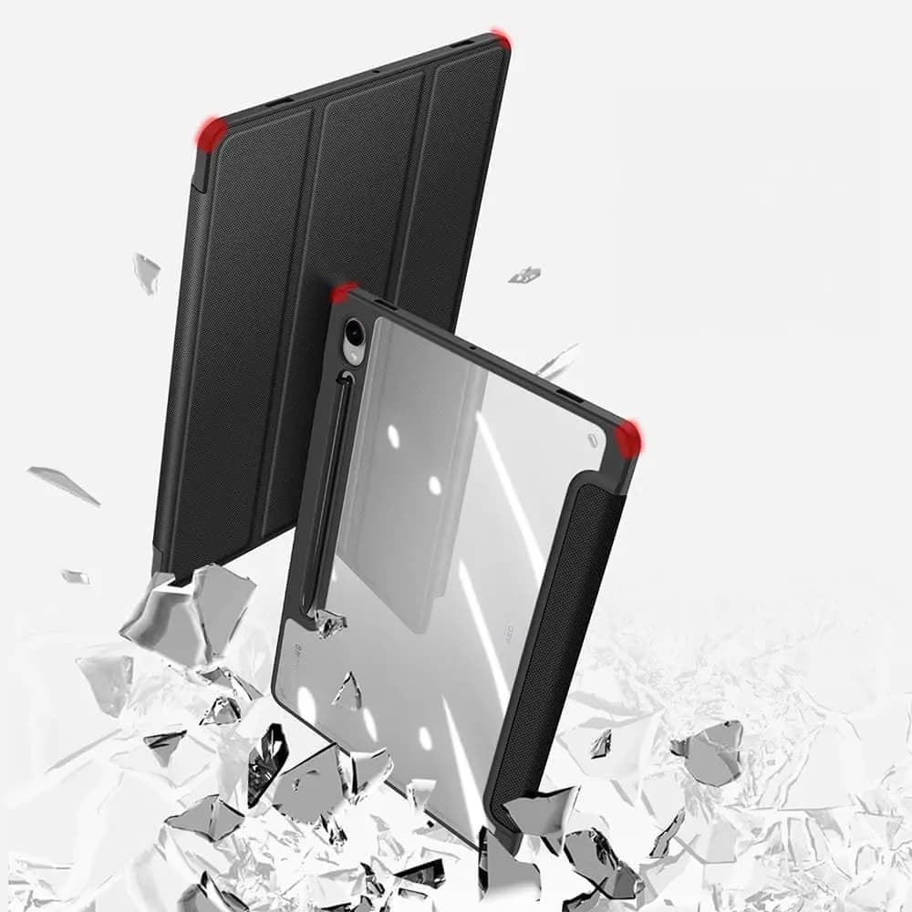 Housse folio Samsung Galaxy Tab S9 avec dos transparent & porte-stylet - Dux Ducis Toby Rose - Vue 2