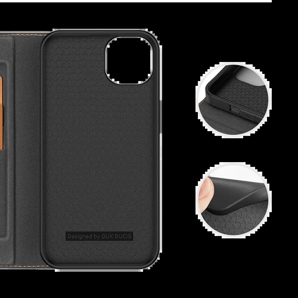 Housse folio iPhone 14 Plus avec porte-cartes + support – Dux Ducis Skin X2 Noir - Vue 30