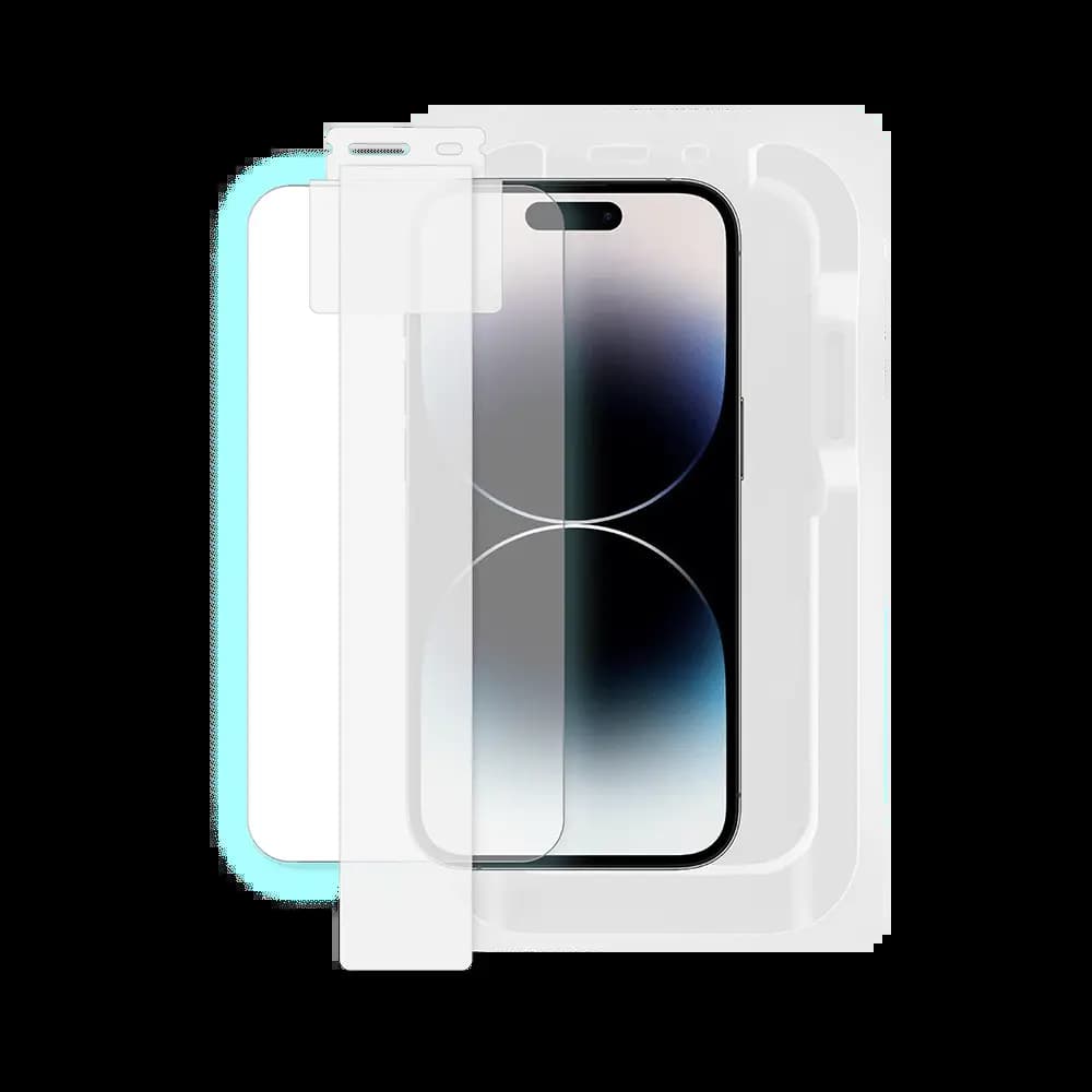 Verre trempé (x2) iPhone 14 Pro - applicateur installation facile - PROTECT - Vue 2