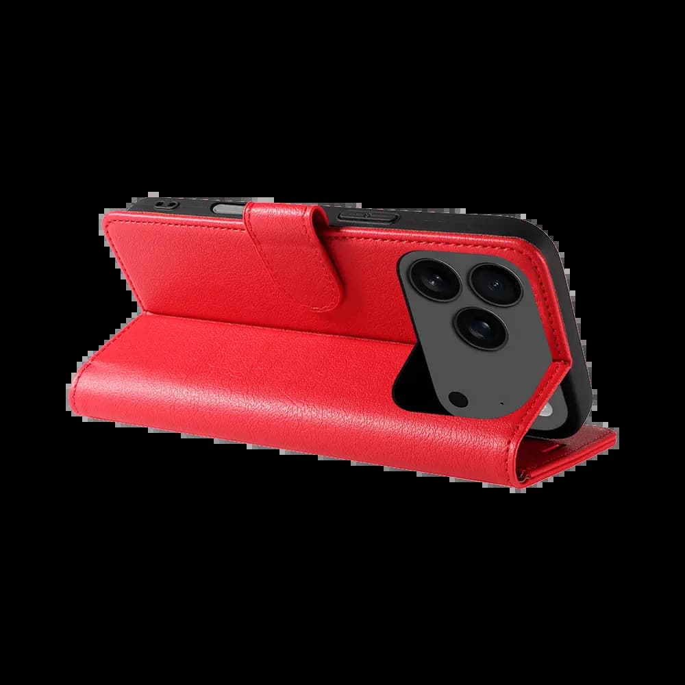 Housse folio anti-RFID iPhone 17 Pro – PROTECT IP011 Rouge - Vue 2