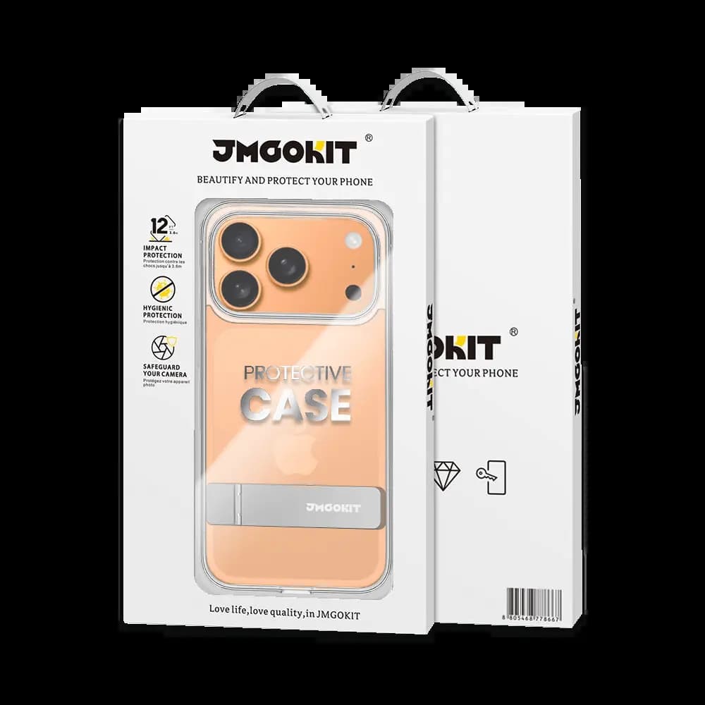 Coque de Protection Metal Bracket JMGOKIT pour Apple iPhone 17 Pro Transparent - Vue 3