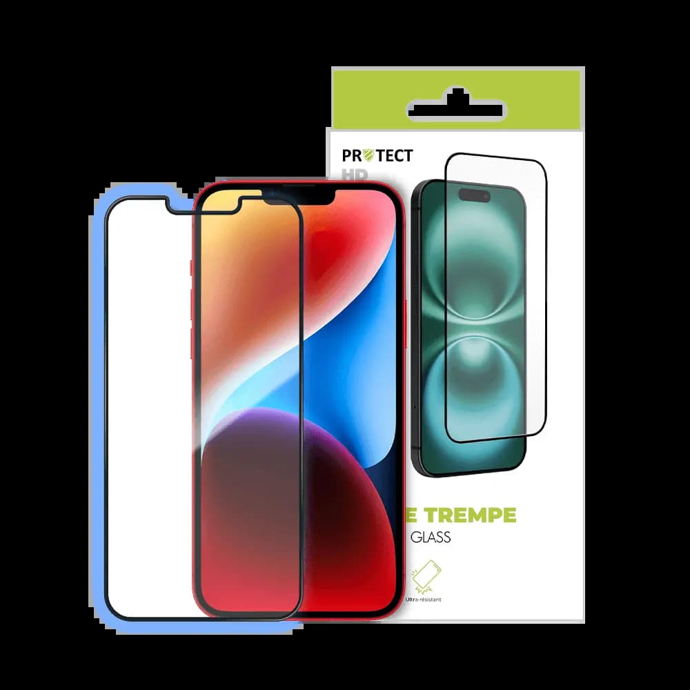 Verre trempé HD iPhone 13 / 13 Pro / 14 / 16e / 17e - protection écran 9H - PROTECT Transparent - Vue 3