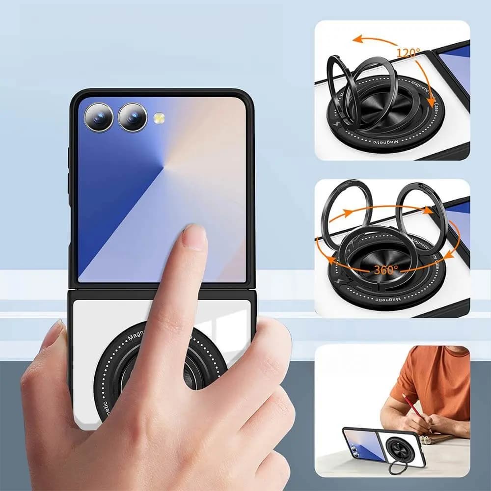 Coque de Protection Magnétique avec Bague 360° Z-FL3 Samsung Galaxy Z Flip 7 5G Noir - Vue 5