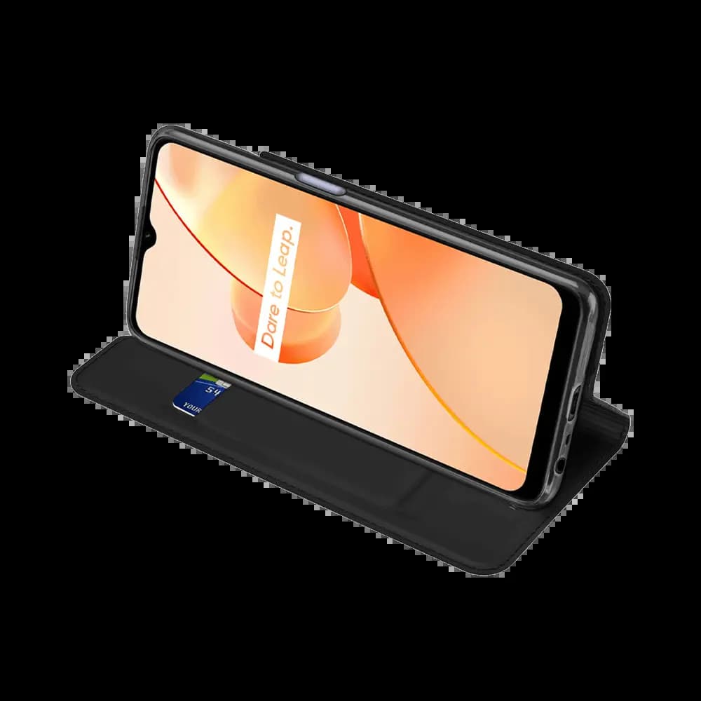 Housse folio Realme C31 porte-carte – Dux Ducis Skin Pro Noir - Vue 4