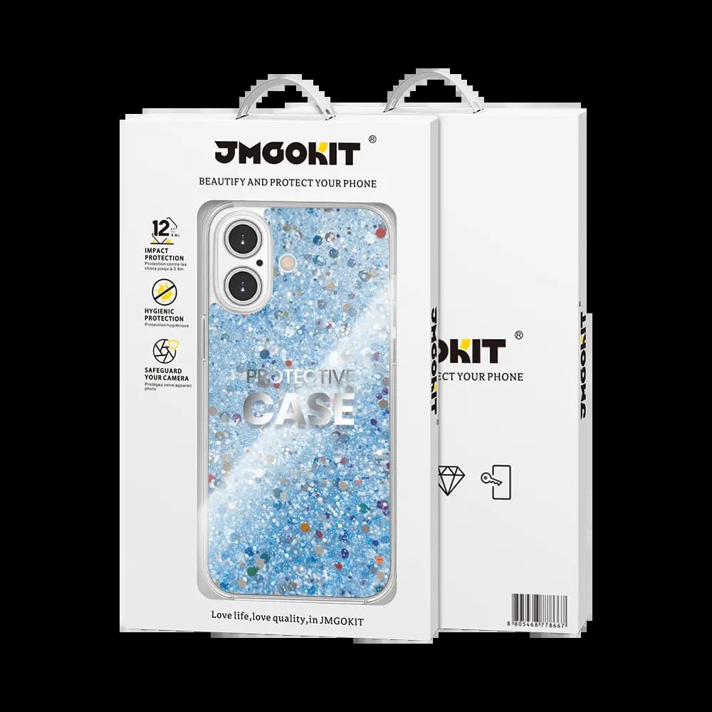 Coque de Protection Twinkle JMGOKIT pour Apple iPhone 16 Bleu - Vue 3