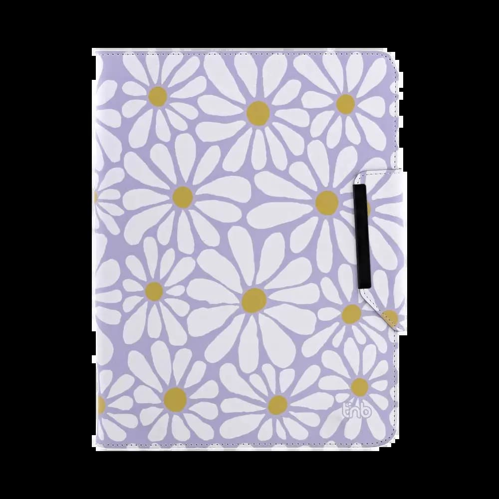 Housse folio universelle pour tablette 11" à motif fleuri et support rotatif - T'nb EXCLUSIV FLOWER Violet