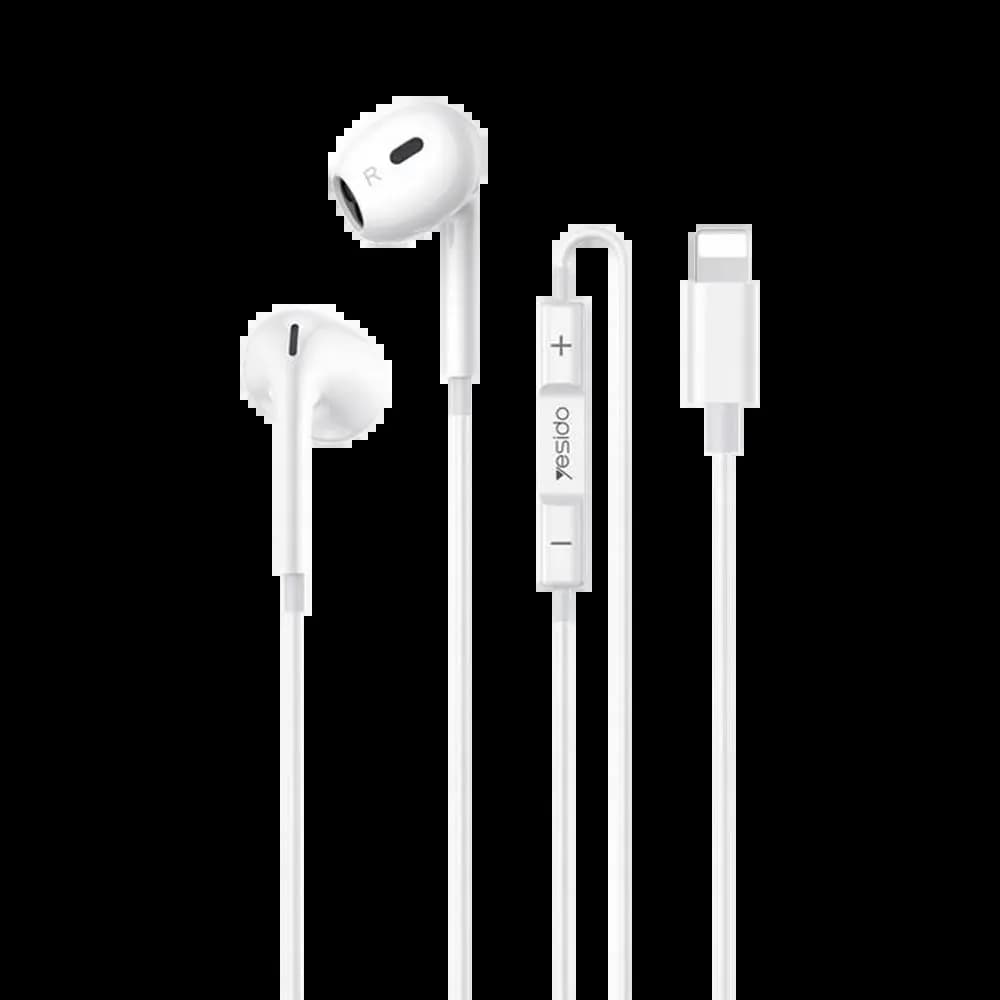 Écouteurs filaires Lightning avec micro & télécommande - Yesido YH51 Noir