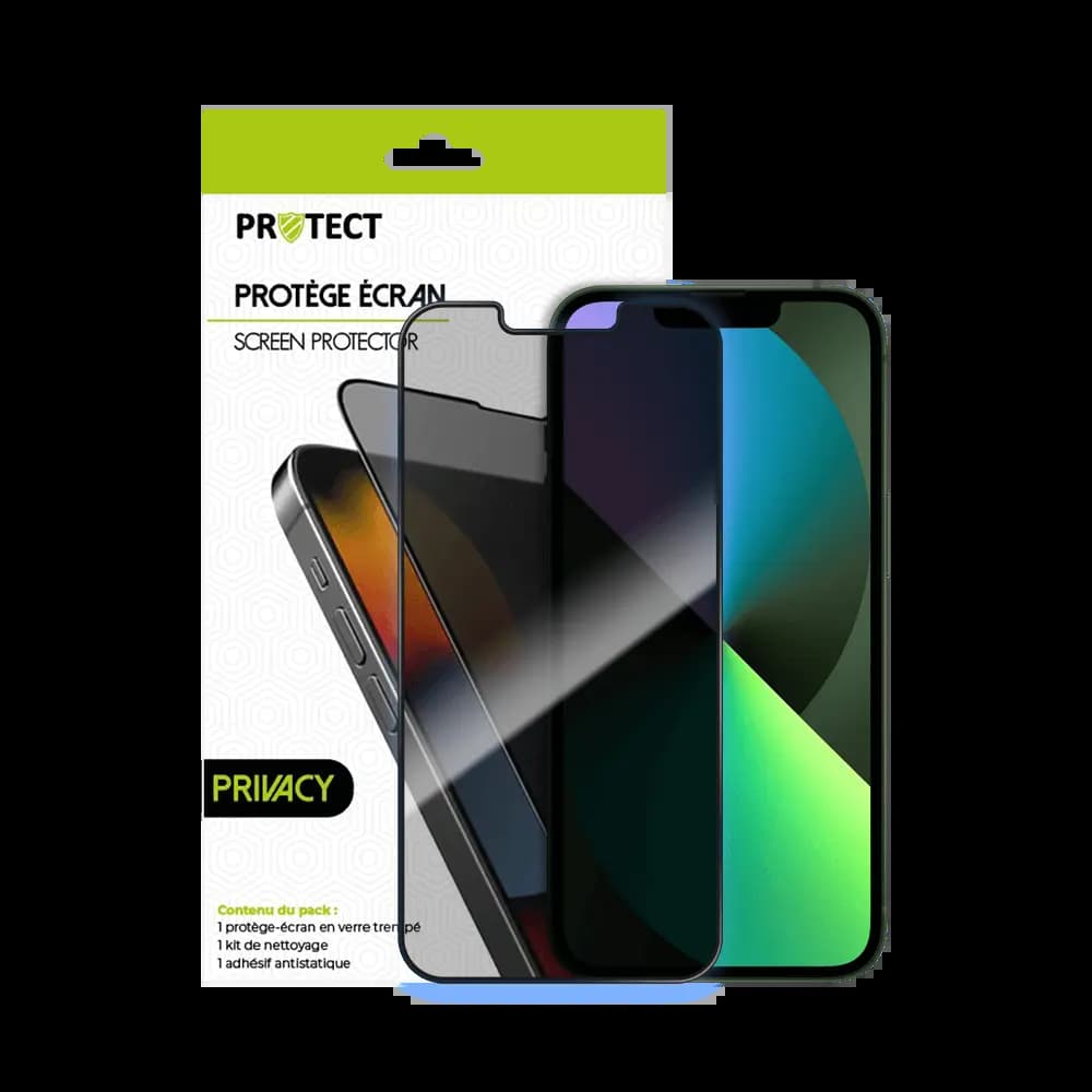 Verre trempé anti-espions 9H – Apple iPhone 13 mini – PROTECT Transparent - Vue 2