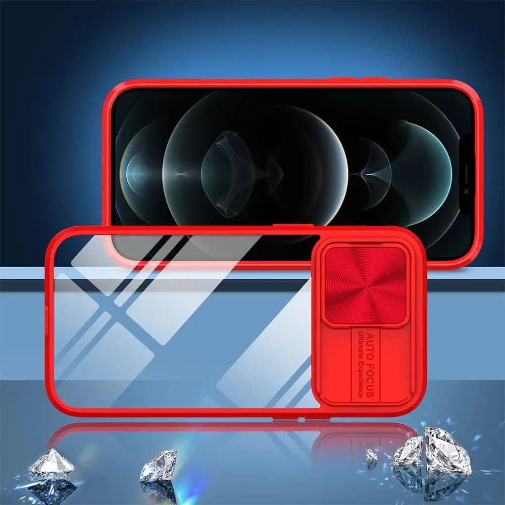 Coque avec cache caméra iPhone 12 Pro Max – PROTECT IE027 Rouge  - Vue 2