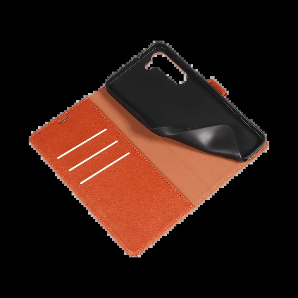 Housse folio anti-RFID Samsung Galaxy S21 FE – PROTECT IP011 Marron - Vue 4