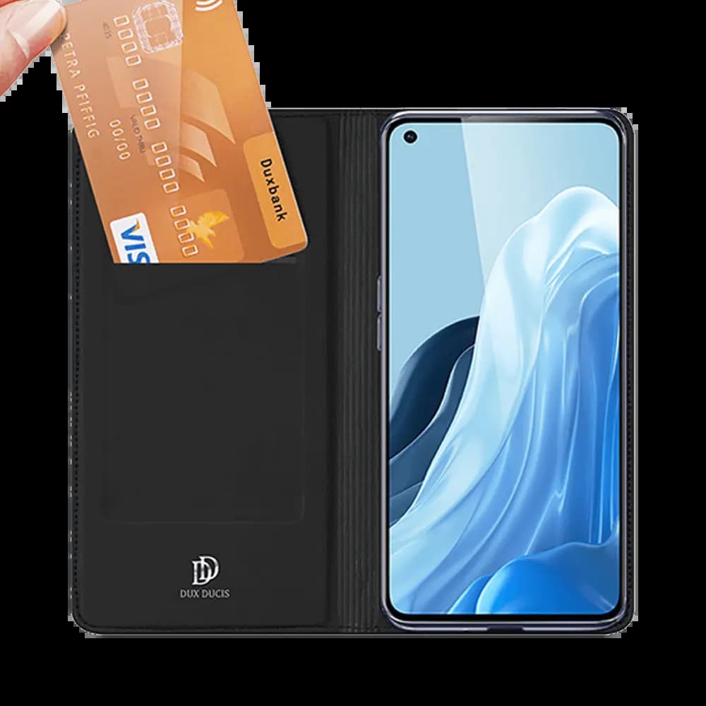 Housse folio OPPO Reno7 Pro 5G porte-carte – Dux Ducis Skin Pro Noir - Vue 2