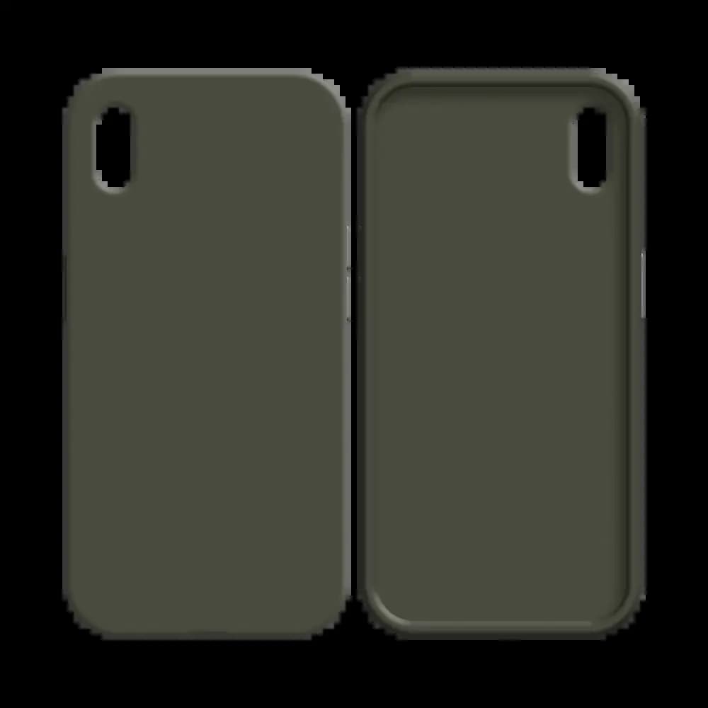 Coque silicone iPhone X / XS - Gris Foncé - Vue 2