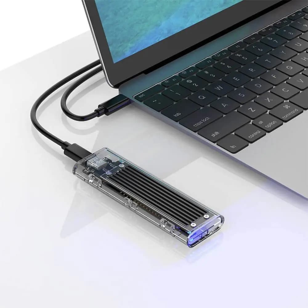 Boîtier SSD M.2 NVMe 10 Gb/s USB-C - Orico Transparent - Vue 9