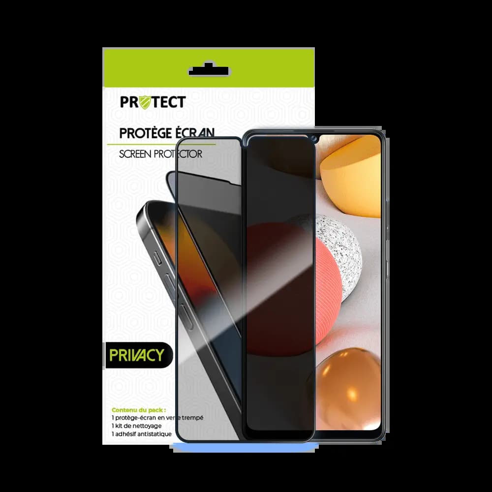 Verre trempé anti-espions 9H – compatible Samsung Galaxy A42 5G / A22 5G – PROTECT Transparent - Vue 2